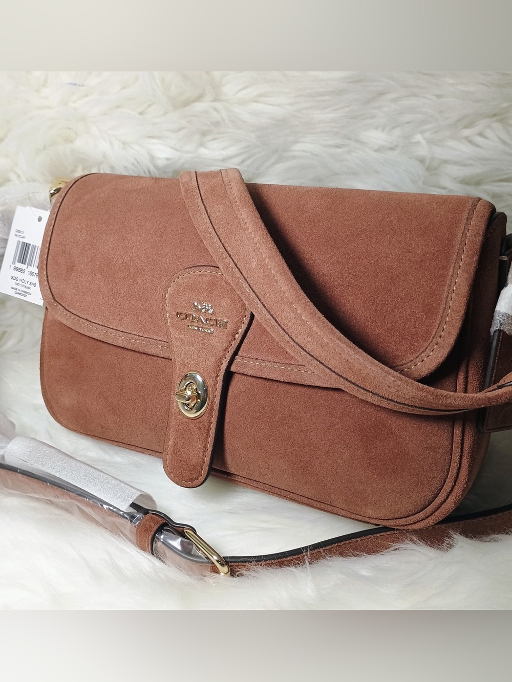 Coach Suede purse Hadley Shoulder Bag New